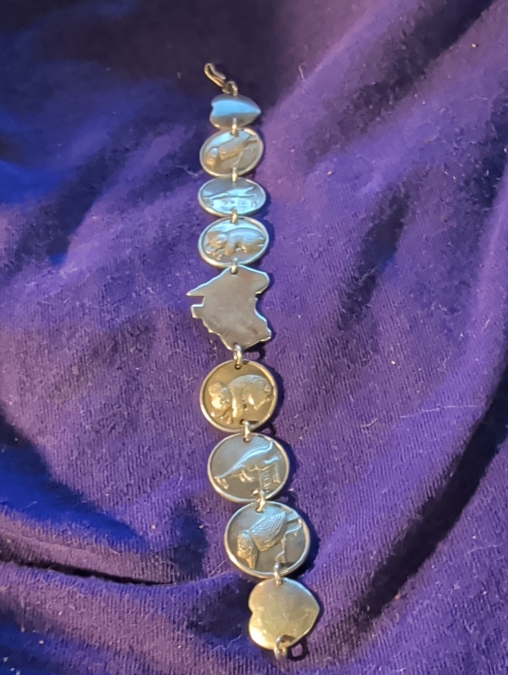 925? Australian Coin Bracelet - Women Jewelry-Estate Sale-Mid-century-Antique